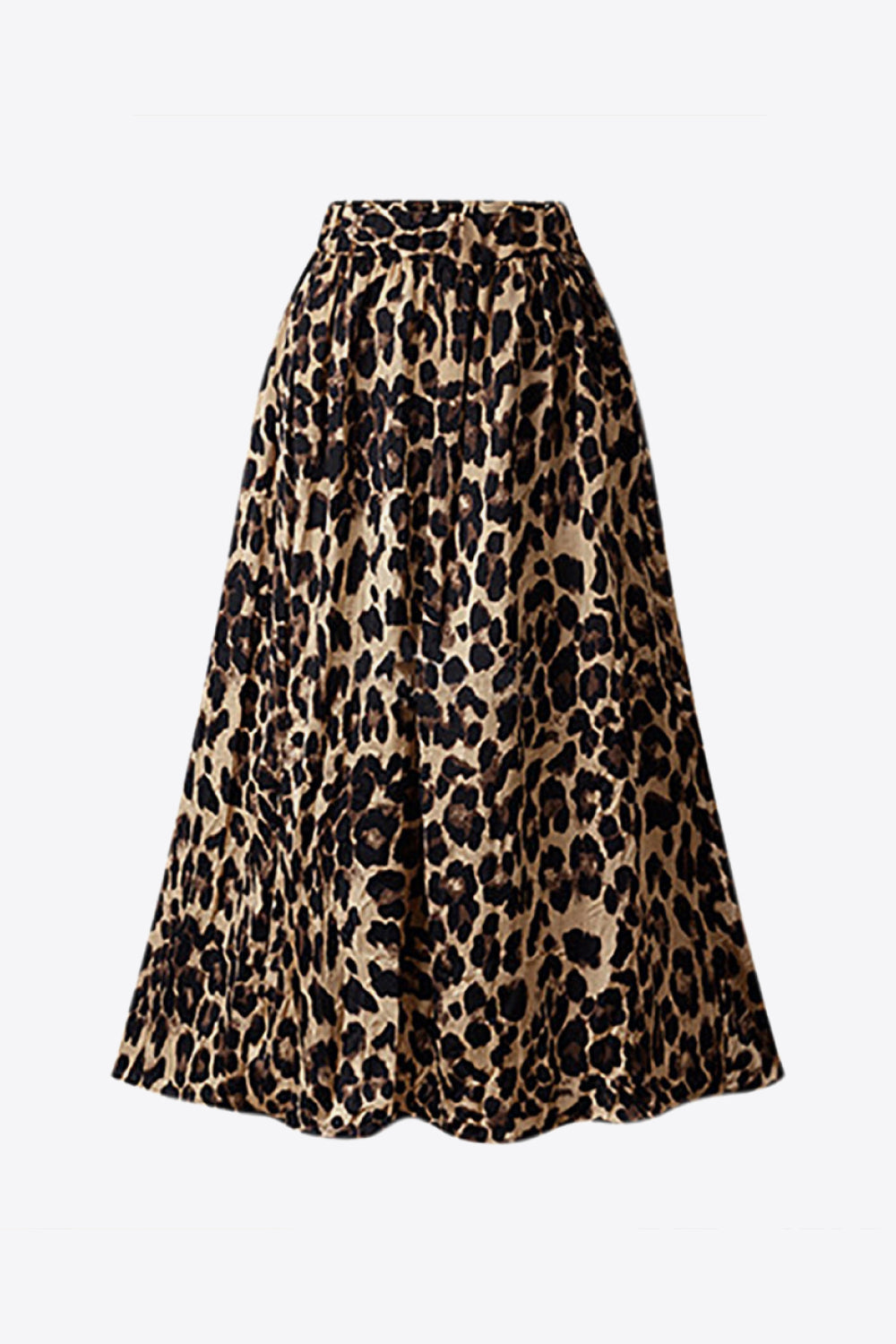 Women's Plus Size Leopard Print Midi Skirt