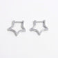 925 Sterling Silver Inlaid Zircon Star Earrings