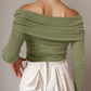 Off-Shoulder Long Sleeve Sweater