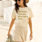 Simply Love Full Size COUNTDOWNS CHAMPAGNE RESOLUTIONS & CHEER Round Neck T-shirt