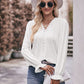 Pretty Purples Eyelet V-Neck Flounce Sleeve Blouse