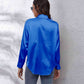 Collared Neck Buttoned Long Sleeve Shirt