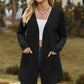 Cable-Knit Long Sleeve Cardigan with Pocket