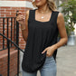 Full Size Eyelet Square Neck Tank