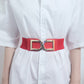 Jessica Anne Beauty Double D Buckle PU Belt