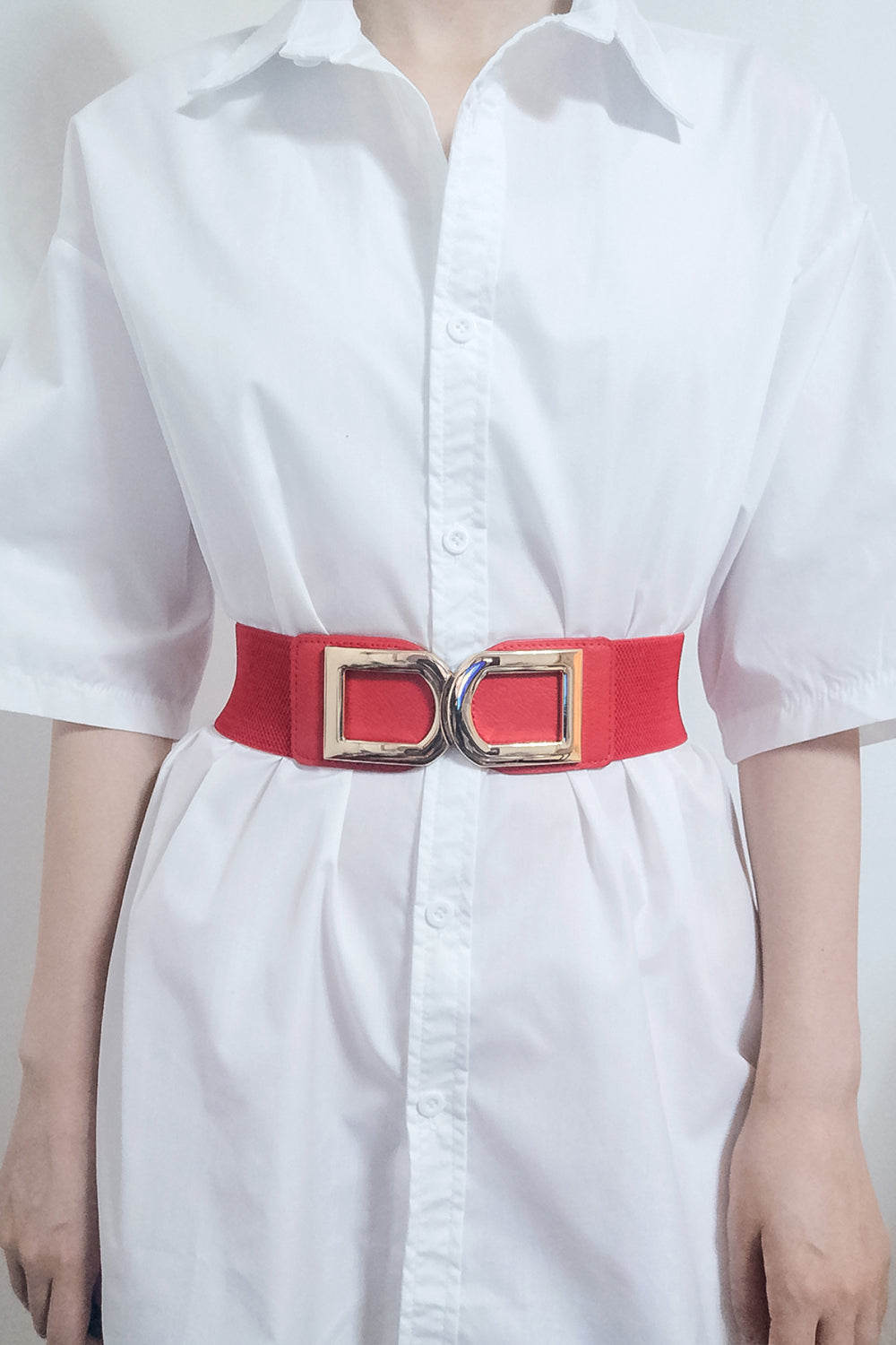 Jessica Anne Beauty Double D Buckle PU Belt