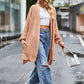 Long Sleeve Waffle-Knit Cardigan