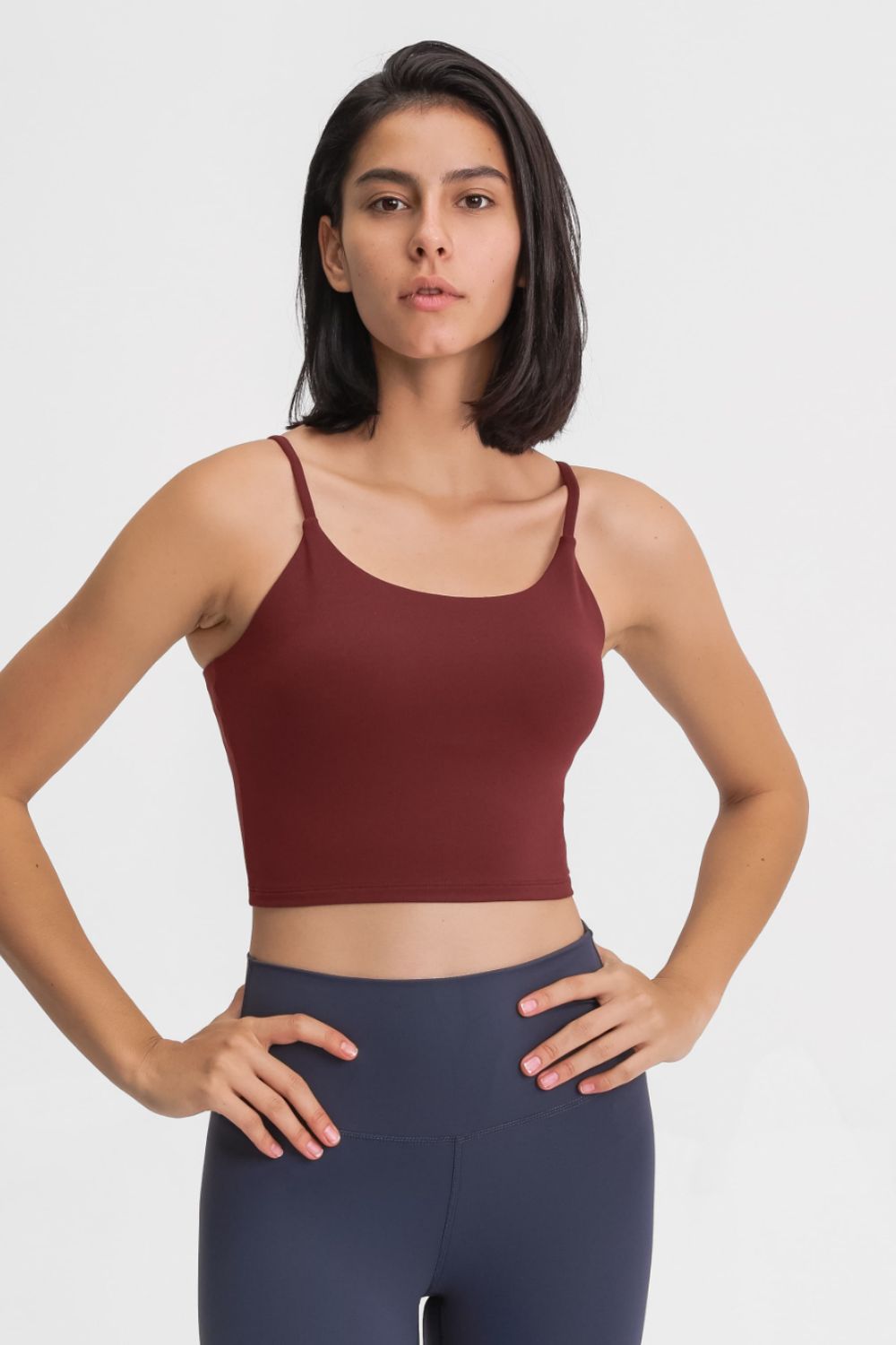 SUNSETNIGHTS Feel Like Skin Scoop Neck Sports Cami