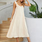 BAYSIDE Ruffled V-Neck Midi Dress