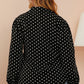 Women's Plus Size Polka Dot Balloon Sleeve Shirt