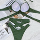 Crisscross Halter Neck Bikini Set