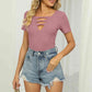Full Size Twisted V-Neck T-Shirt
