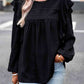 Round Neck Ruffled Blouse
