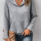 Raglan Sleeve Collared Neck Sweatshirt with Pocket