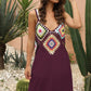Openwork Sleeveless Embroidery Dress
