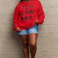Simply Love Full Size TOUCHDOWN Long Sleeve Sweatshirt