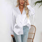Lapel Collar Button Up Long Sleeve Shirt