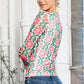Floral Round Neck Long Sleeve Top