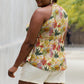 Be Stage Full Size Floral Halter Top in Green