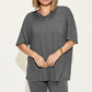 Basic Bae Full Size V-Neck Drop Shoulder Short Sleeve T-Shirt and Shorts Set