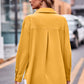 Full Size Dropped Shoulder Longline Shirt with Pockets