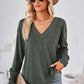 V-Neck Dropped Shoulder T-Shirt