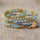 Handmade Teardrop Shape Triple Layer Beaded Bracelet