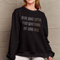 Simply Love Full Size Letter Graphic Round Neck Sweatshirt