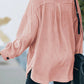 Button Up Collared Neck Long Sleeve Jacket
