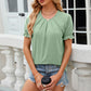 Round Neck Flounce Sleeve T-Shirt