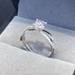 Women's 2 Carat Moissanite Crisscross 925 Sterling Silver Ring