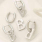 Letter B Titanium Steel Earrings