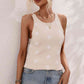 Polka Dot Round Neck Knit Tank