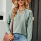 Notched Long Sleeve T-Shirt