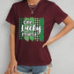 ONE LUCKY MAMA Round Neck T-Shirt