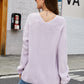 Full Size V-Neck Rib-Knit Top