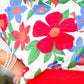 Women's Floral V-Neck Short Sleeve Top
