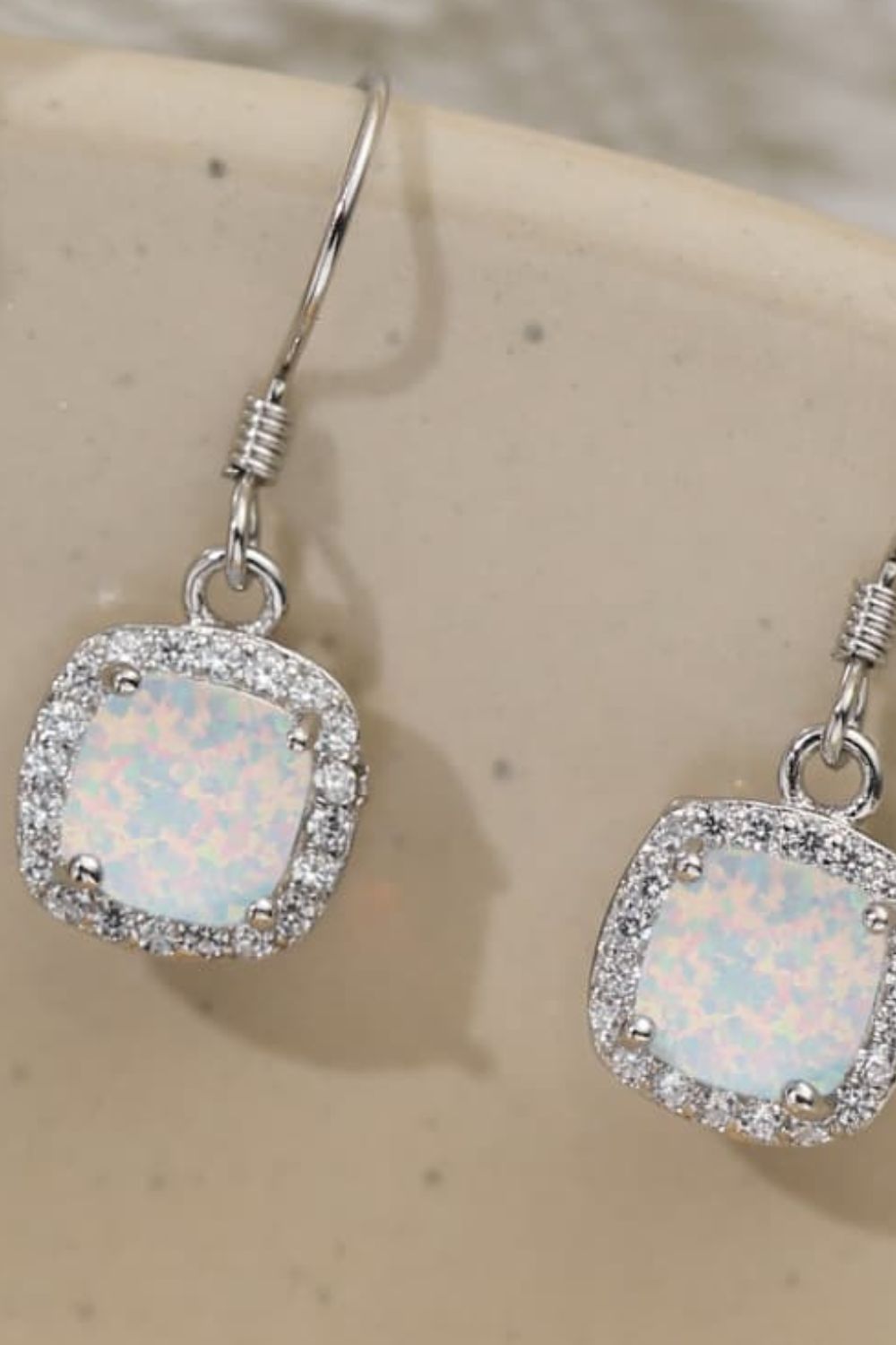 Ariel&Emaline Opal Square Drop Earrings