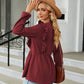 Round Neck Ruffled Peplum Blouse