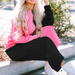 Adryane Jay Color Block Round Neck Sweatshirt and Pants Set