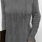 CozyWonders Full Size Drawstring Hooded Sweater Dress