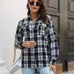 Plaid Collared Neck Buttoned Shirt with Pockets