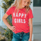 GIRLS YOUTH Letter Graphic Short Sleeve T-Shirt SZ 6Y-13Y