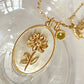Flower Shell Pendant Copper Necklace