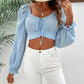 Raglan Sleeve Cropped Blouse