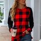 Women's Jasira Plaid Round Neck Long Sleeve T-Shirt