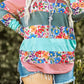 Plus Size Striped Slit Long Sleeve T-Shirt