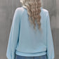 Quarter-Button Collared Sweatshirt