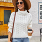 Turtle Neck Cable-Knit Sweater