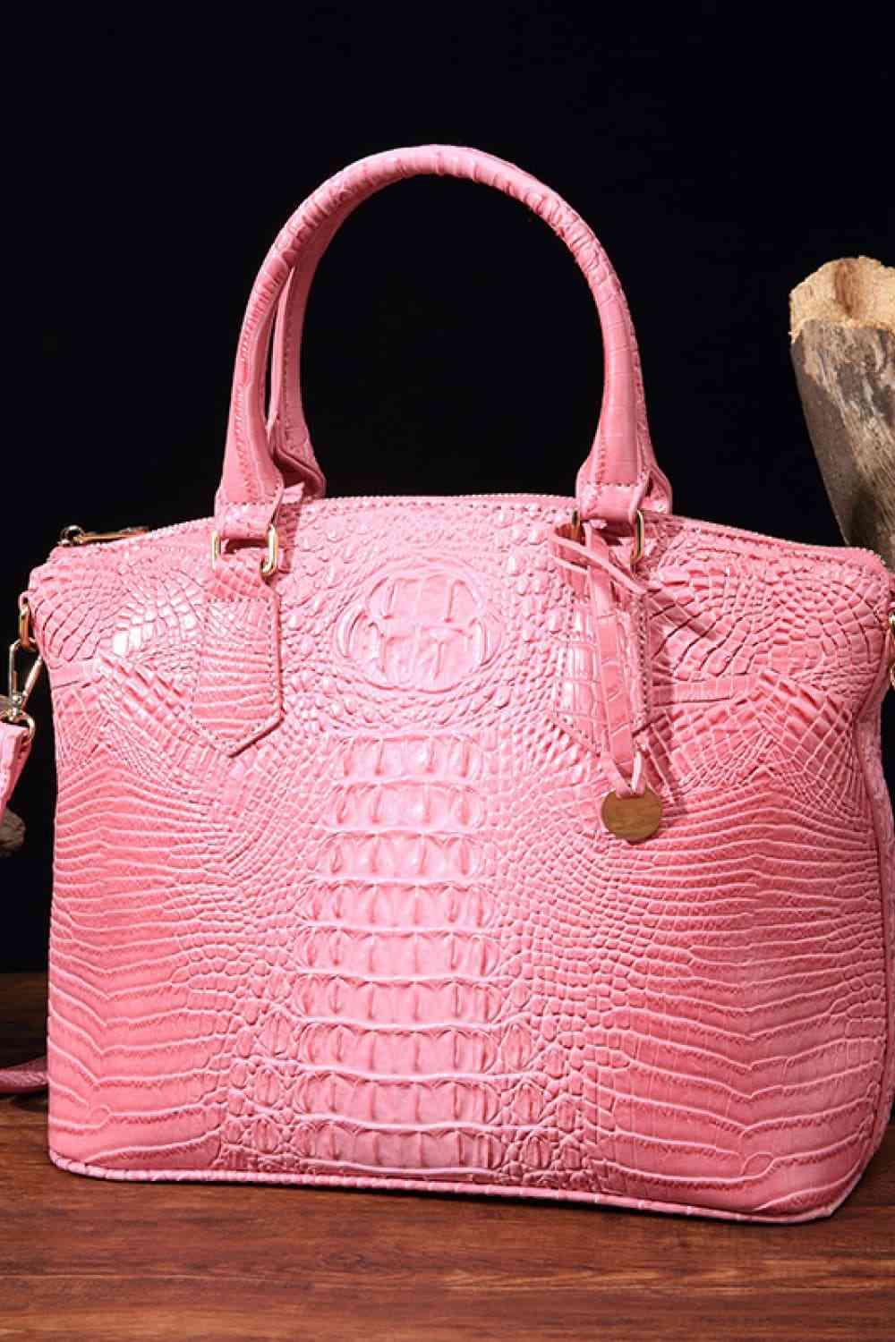 Ava Mea PU Croc Leather Handbag